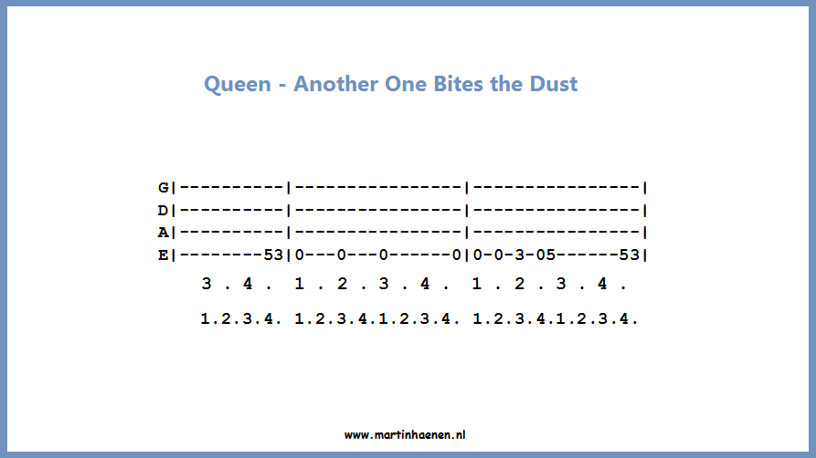 Basgitaar Another One Bites the Dust